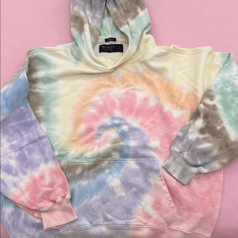 Abercrombie & Fitch Women's Multicolor tie dye hoodie